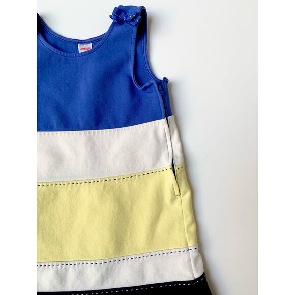 Gymboree Flower Showers Colorblock Cotton Blend Tank Dress Kids Girls Size 6 - Picture 4 of 9